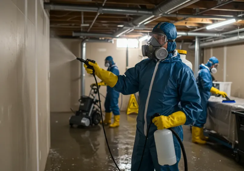 Basement Sanitization and Antimicrobial Treatment process in Walkertown, NC