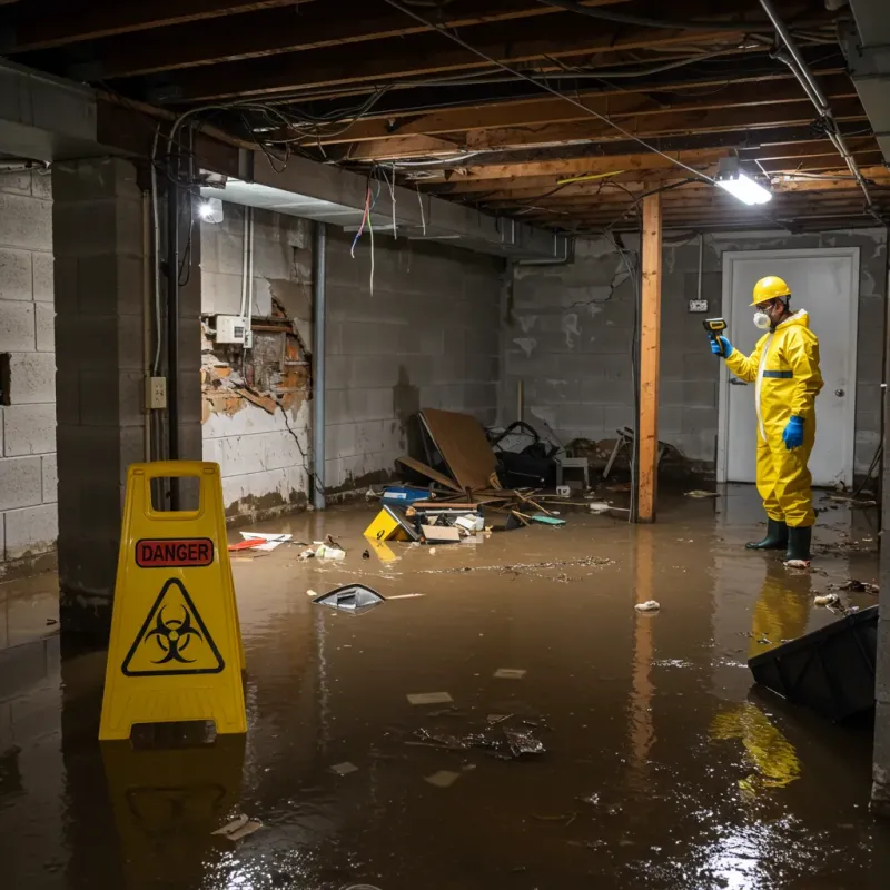 Flooded Basement Electrical Hazard in Walkertown, NC Property